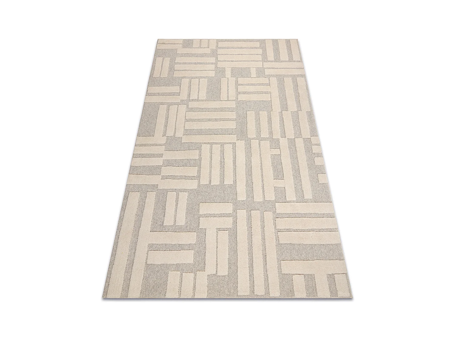 Moquette en laine FLUX 461.95.AE110 OSTA - Géométrique, structurelle 240x340 cm