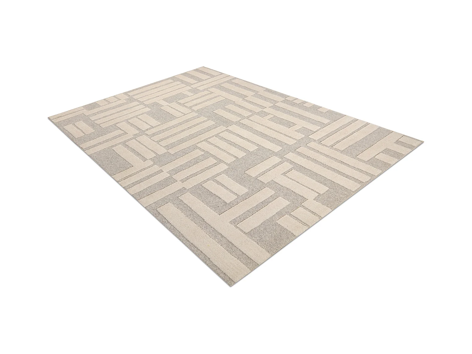 Moquette en laine FLUX 461.95.AE110 OSTA - Géométrique, structurelle 160x230 cm