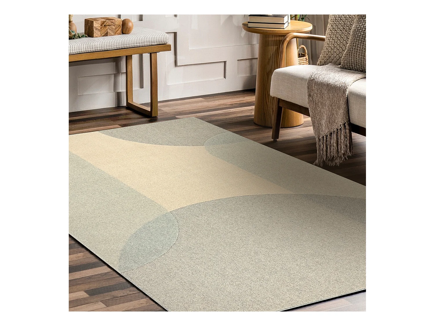 Moquette en laine FLUX 461.7.AE120 OSTA - Géométrique, structurelle, 120x170 cm