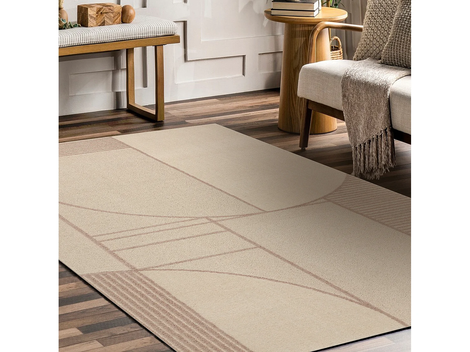 FLUX 461.14.AE200 tappeto in lana OSTA - Geometrico, strutturale, loft 240x340 cm