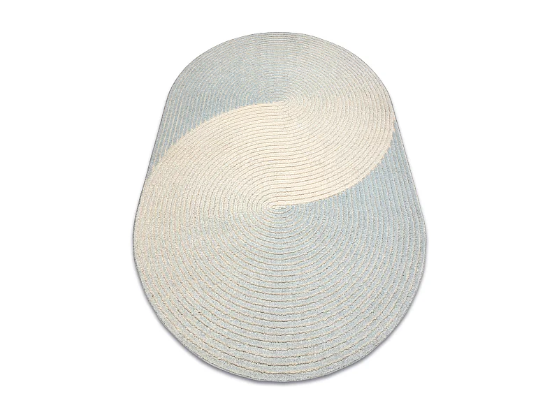 FLUX ovaal 461.67.AE502 wollen tapijt OSTA - Geometrisch, structureel, 160x230 cm