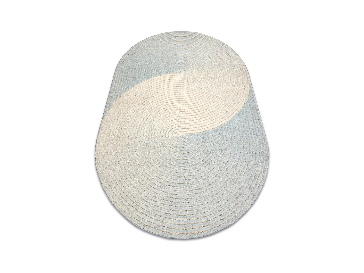 Moquette en laine FLUX ovale 461.67.AE502 OSTA - Géométrique, struct 160x230 cm