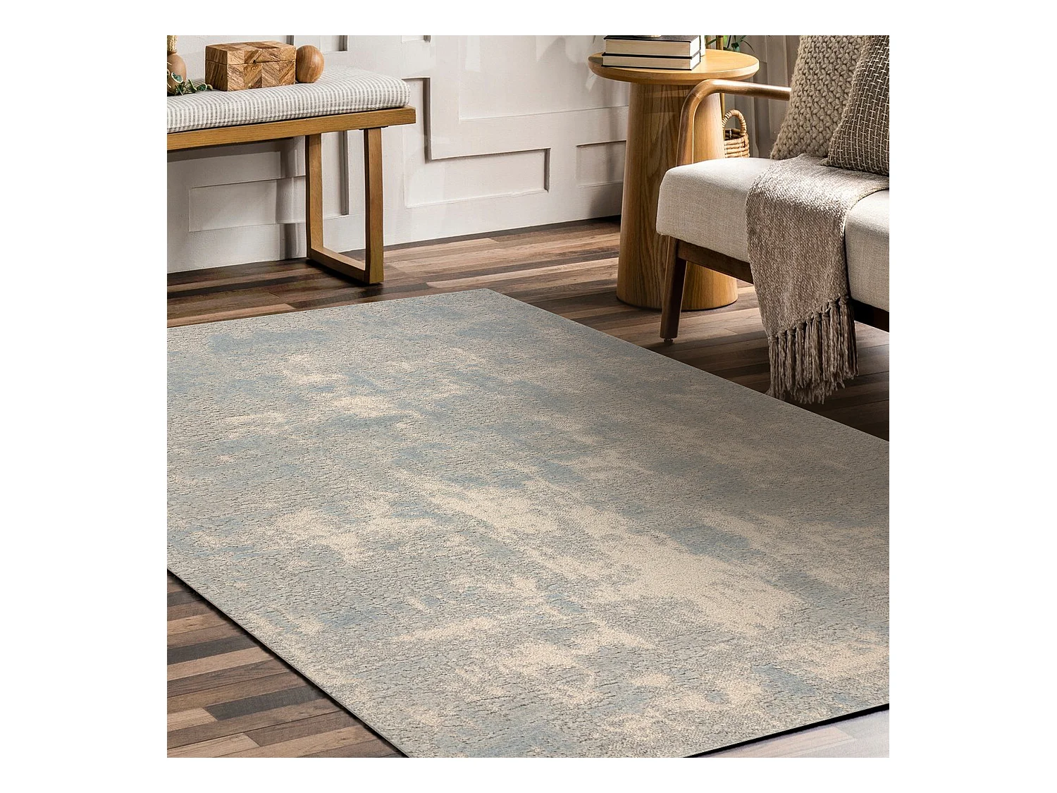 Moquette en laine FLUX 461.46.AE500 OSTA - Abstraction, structurelle,  160x230 cm