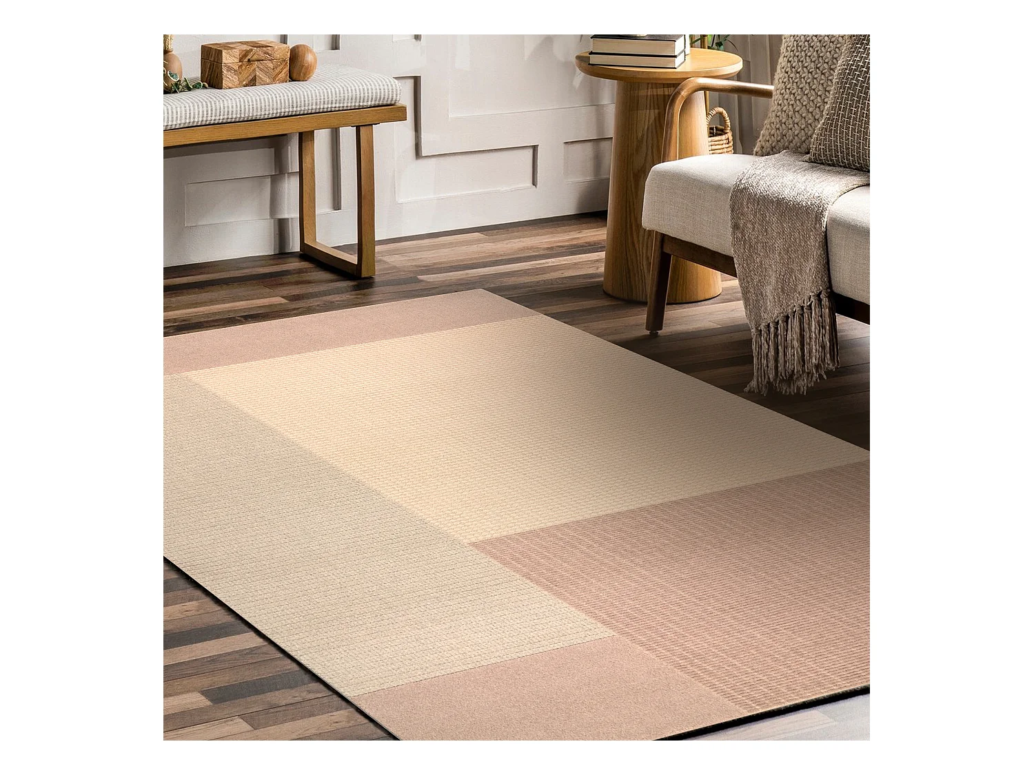 Moquette en laine FLUX 461.9.AE200 OSTA - Géométrique, structurelle, 80x140 cm