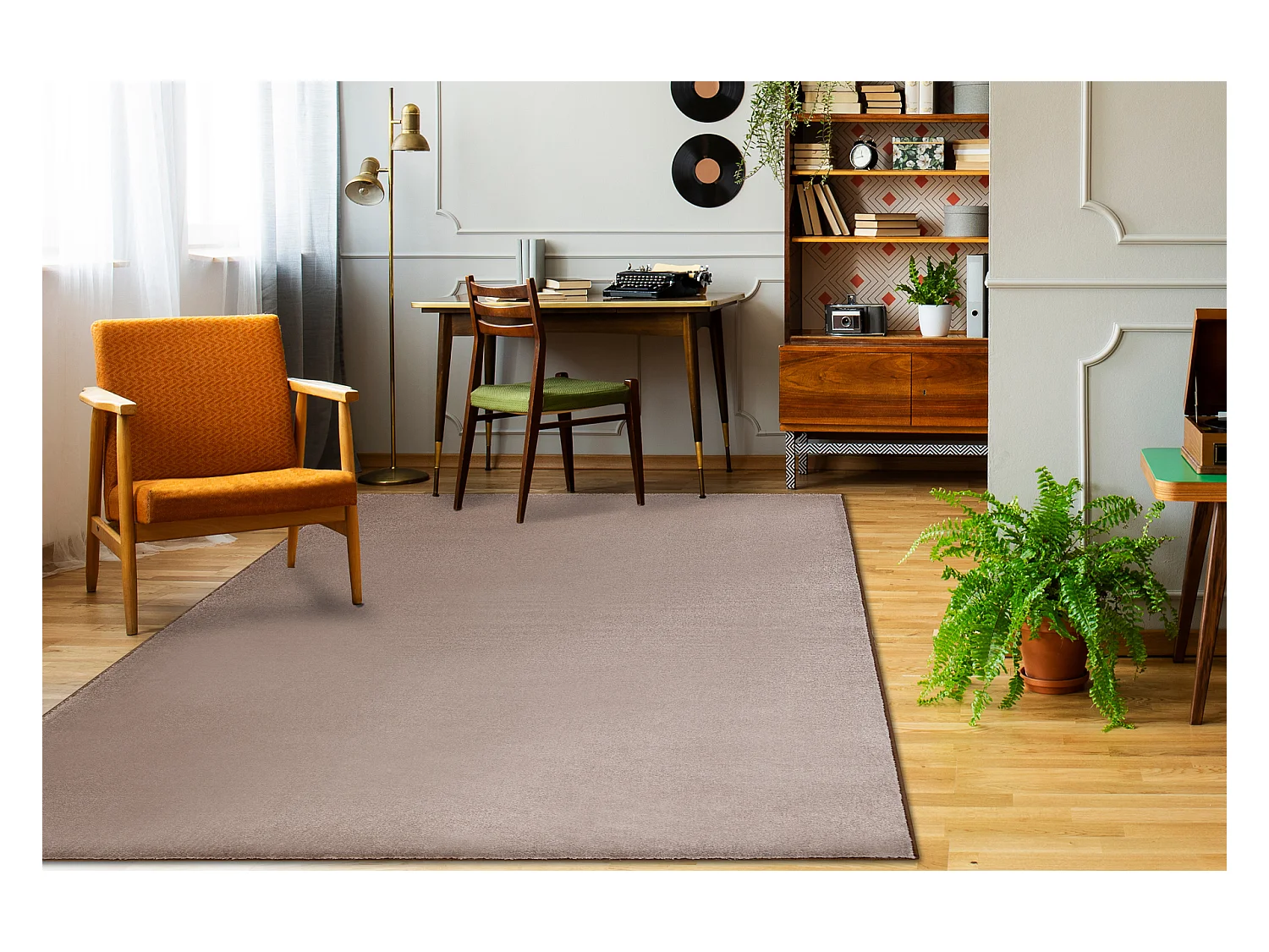 Tapis - Moquette SEDUCTION taupe 49 doux, durable, chambre, hôtel 150x400 cm