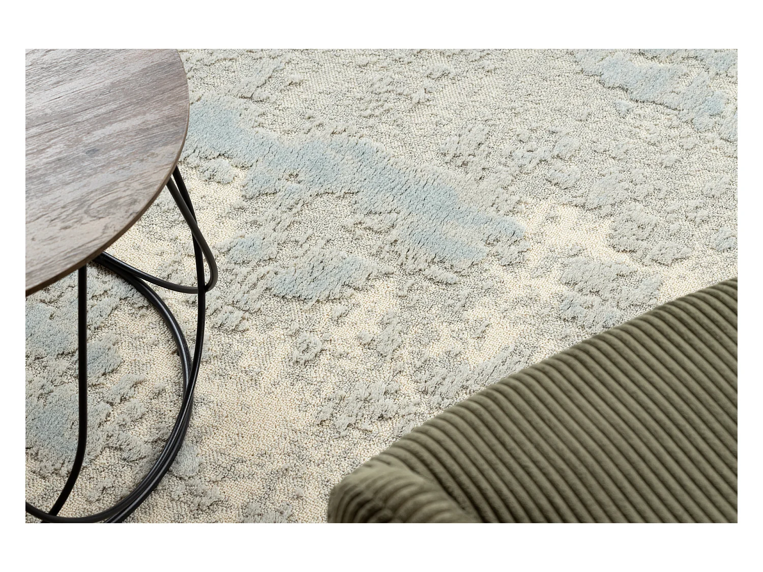 Moquette en laine FLUX 461.2.AE500 OSTA - Abstraction, structurelle, l 120x170 cm