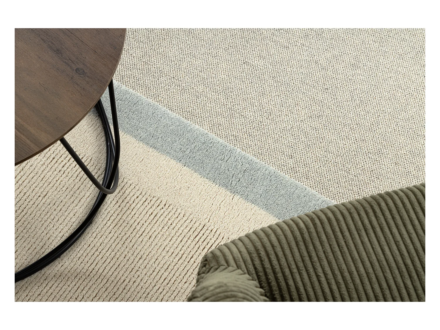 Moquette en laine FLUX 461.1.AE990 OSTA - Géométrique, structurelle, 120x170 cm