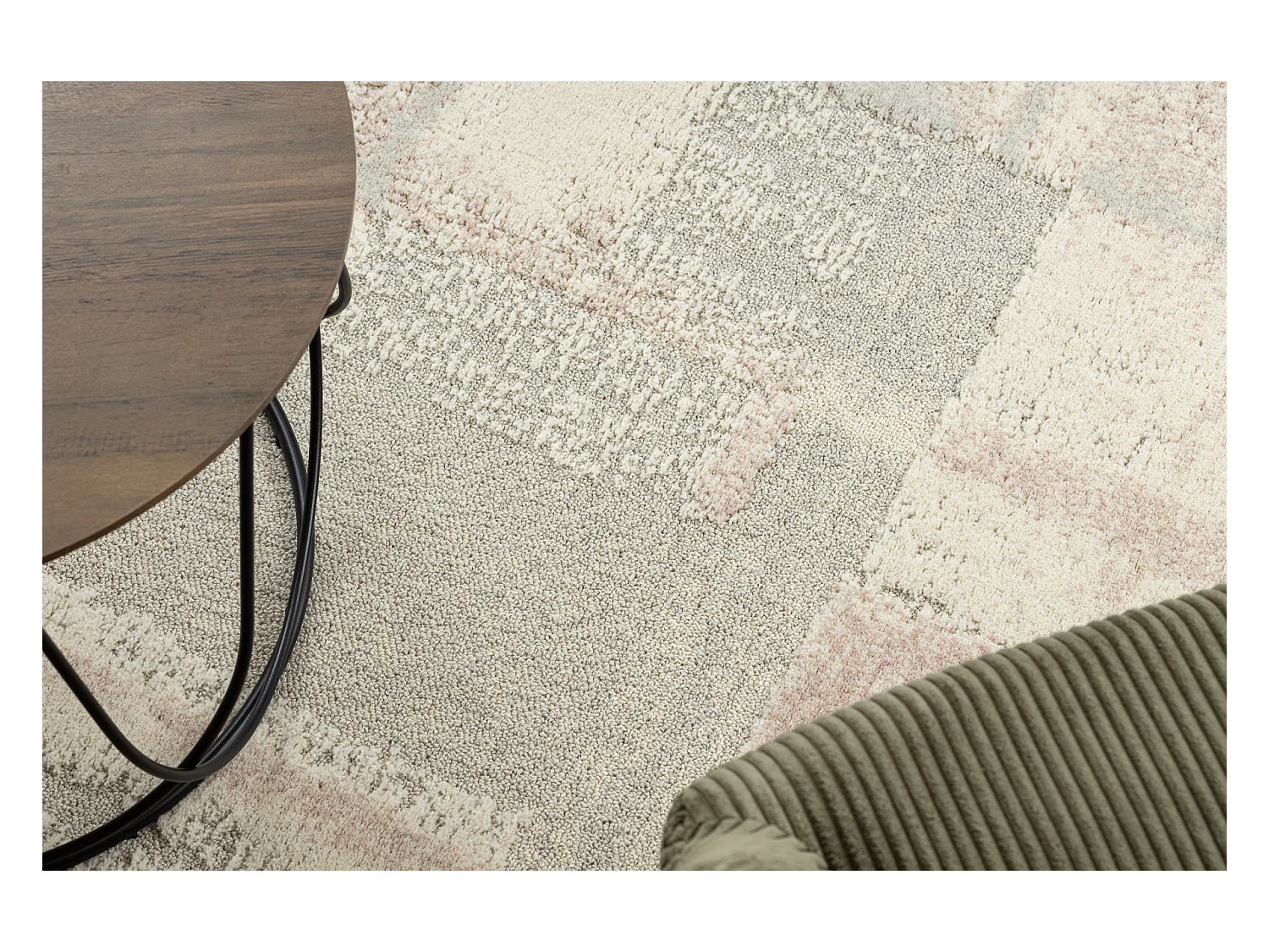 Moquette en laine FLUX 461.43.AE200 OSTA - Géométrique, structurelle 60x120 cm