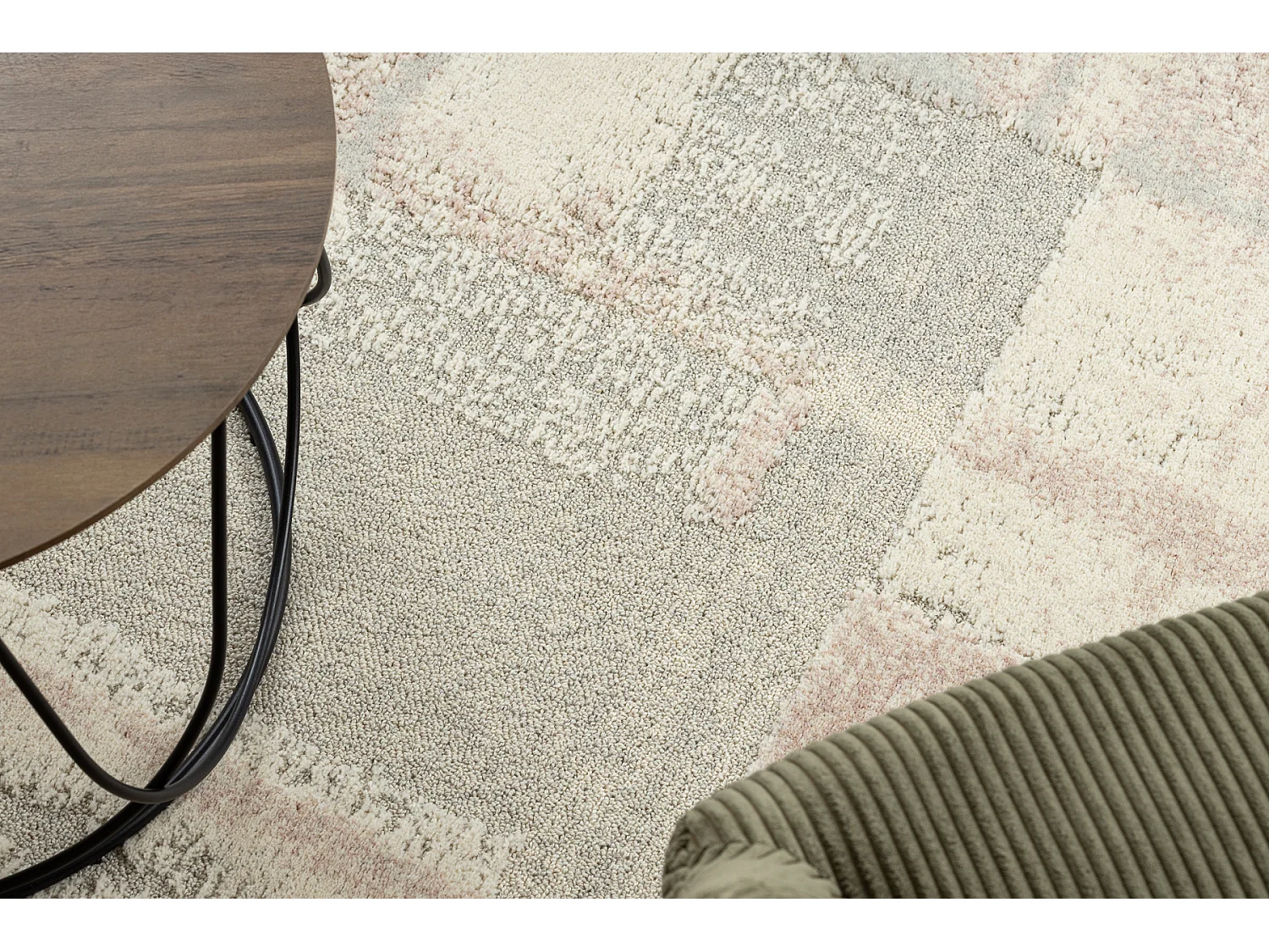 Moquette en laine FLUX 461.43.AE200 OSTA - Géométrique, structurelle 60x120 cm