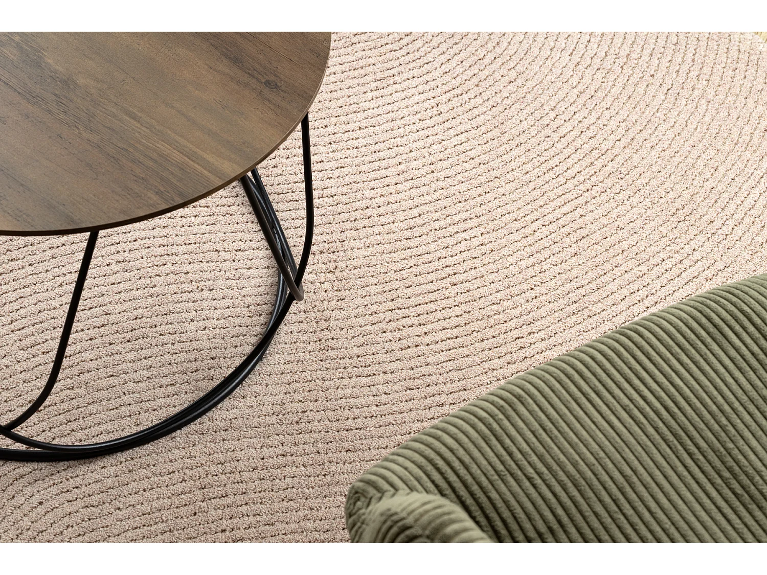 Moquette en laine FLUX cercle 461.68.AE200 OSTA - Géométrique, struc cercle 240 cm