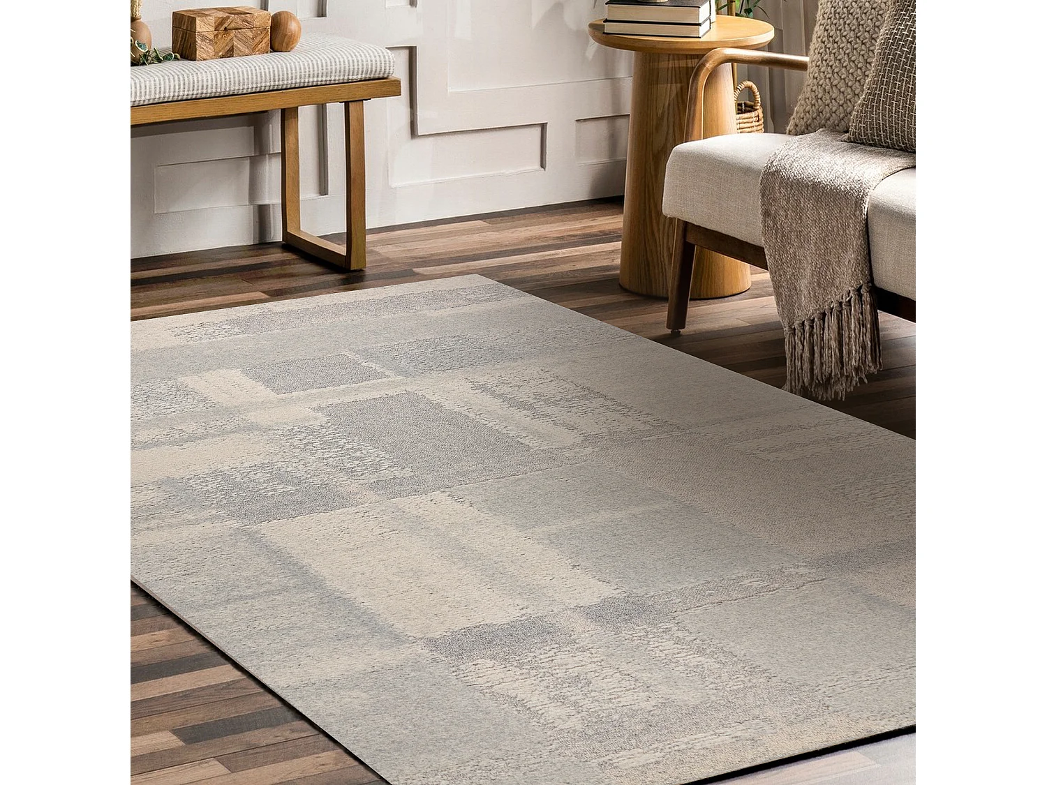 Moquette en laine FLUX 461.43.AE110 OSTA - Géométrique, structurelle 135x200 cm