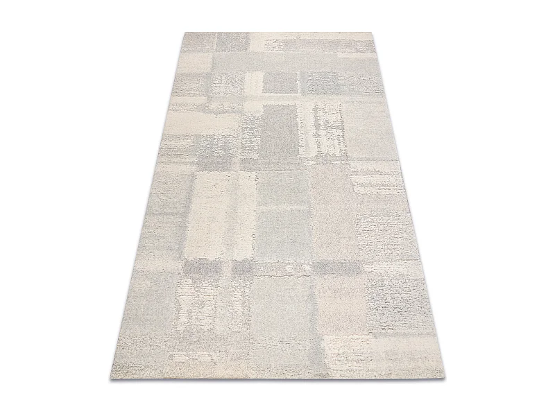 FLUX 461.43.AE110 Wollteppich OSTA - Geometrisch, Strukturell, Loft cr 135x200 cm