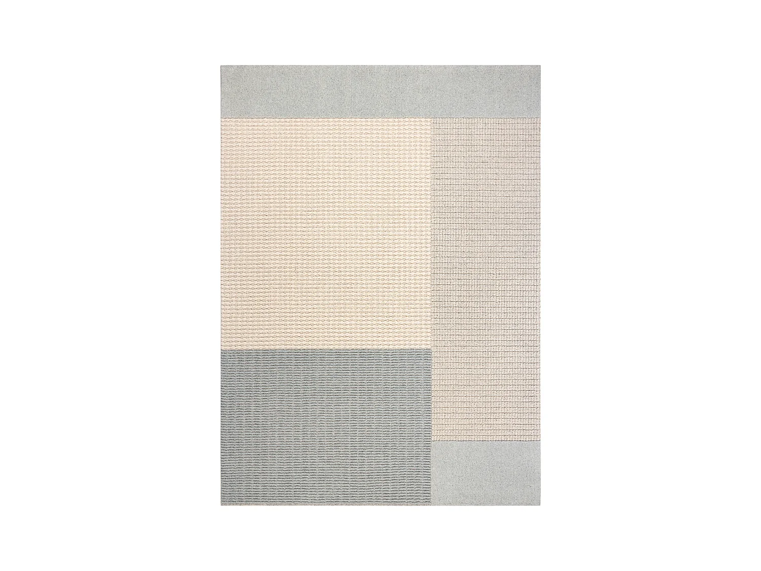 Moquette en laine FLUX 461.9.AE500 OSTA - Géométrique, structurelle, 120x170 cm