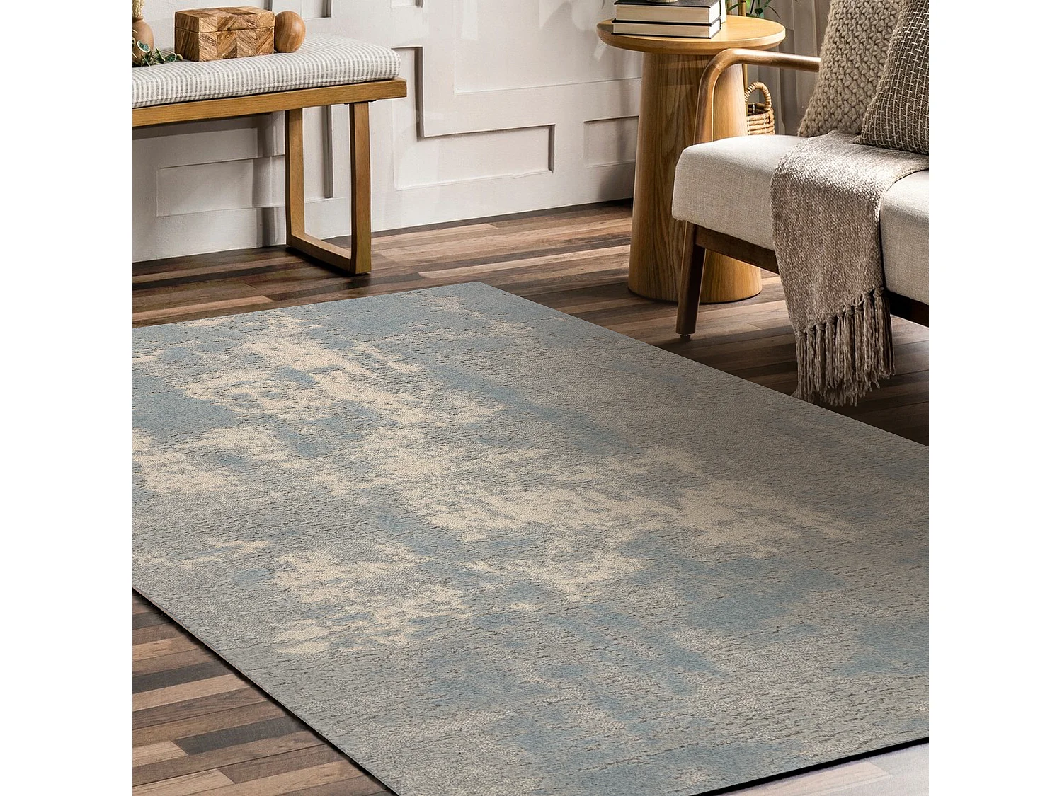 Moquette en laine FLUX 461.2.AE500 OSTA - Abstraction, structurelle, l 160x230 cm