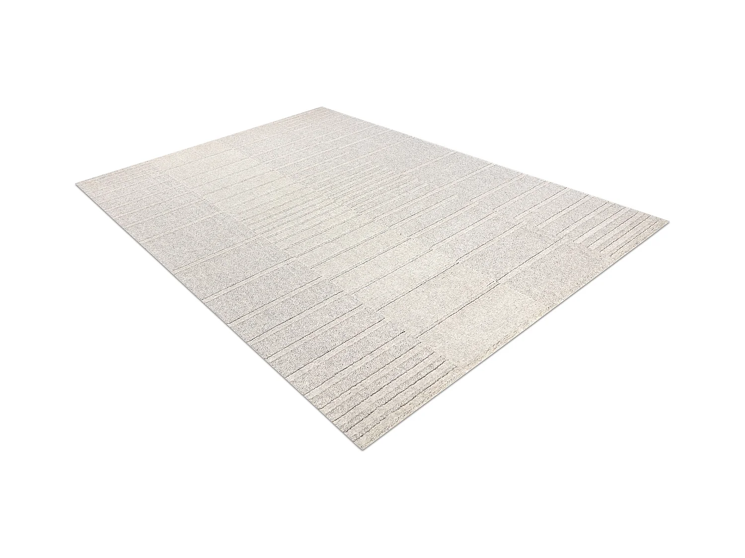 Moquette en laine FLUX 461.3.AE121 OSTA - Géométrique, structurelle, 60x120 cm