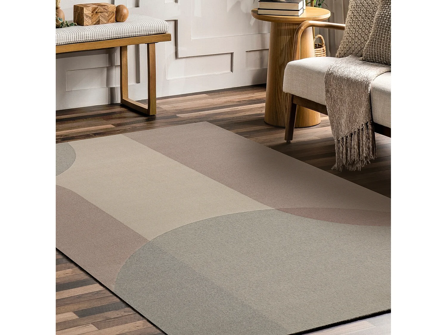 Moquette en laine FLUX 461.7.AE200 OSTA - Géométrique, structurelle, 80x140 cm