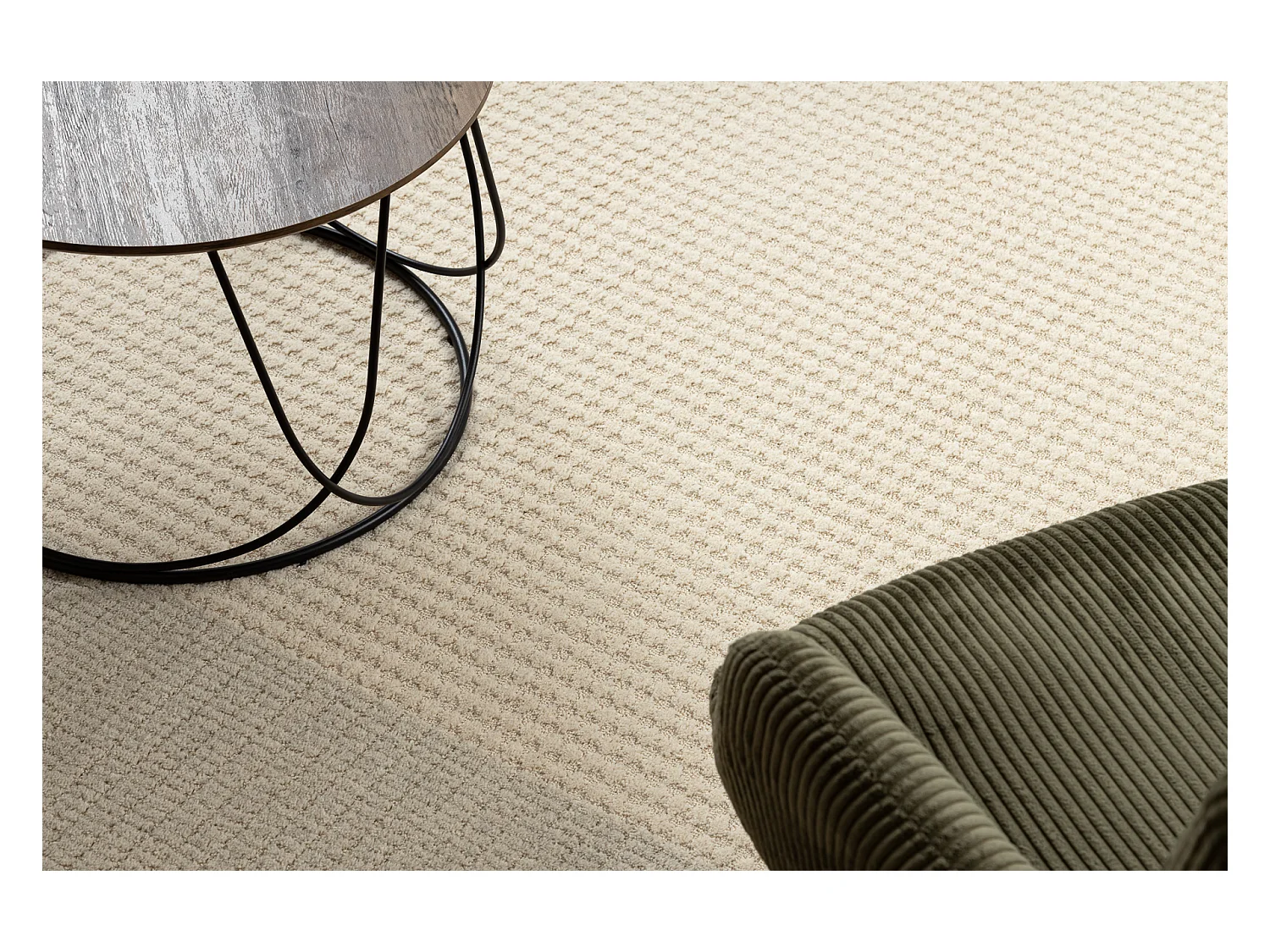 Moquette en laine FLUX 461.9.AE200 OSTA - Géométrique, structurelle, 60x120 cm