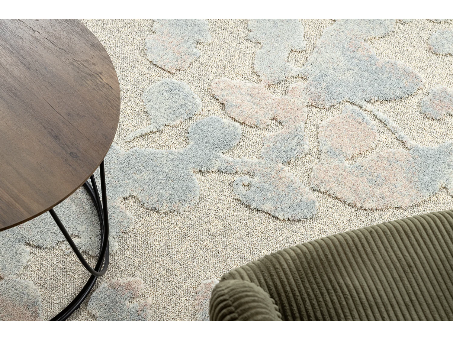 Moquette en laine FLUX 461.60.AE990 OSTA - Abstraction, structurelle,  200x300 cm