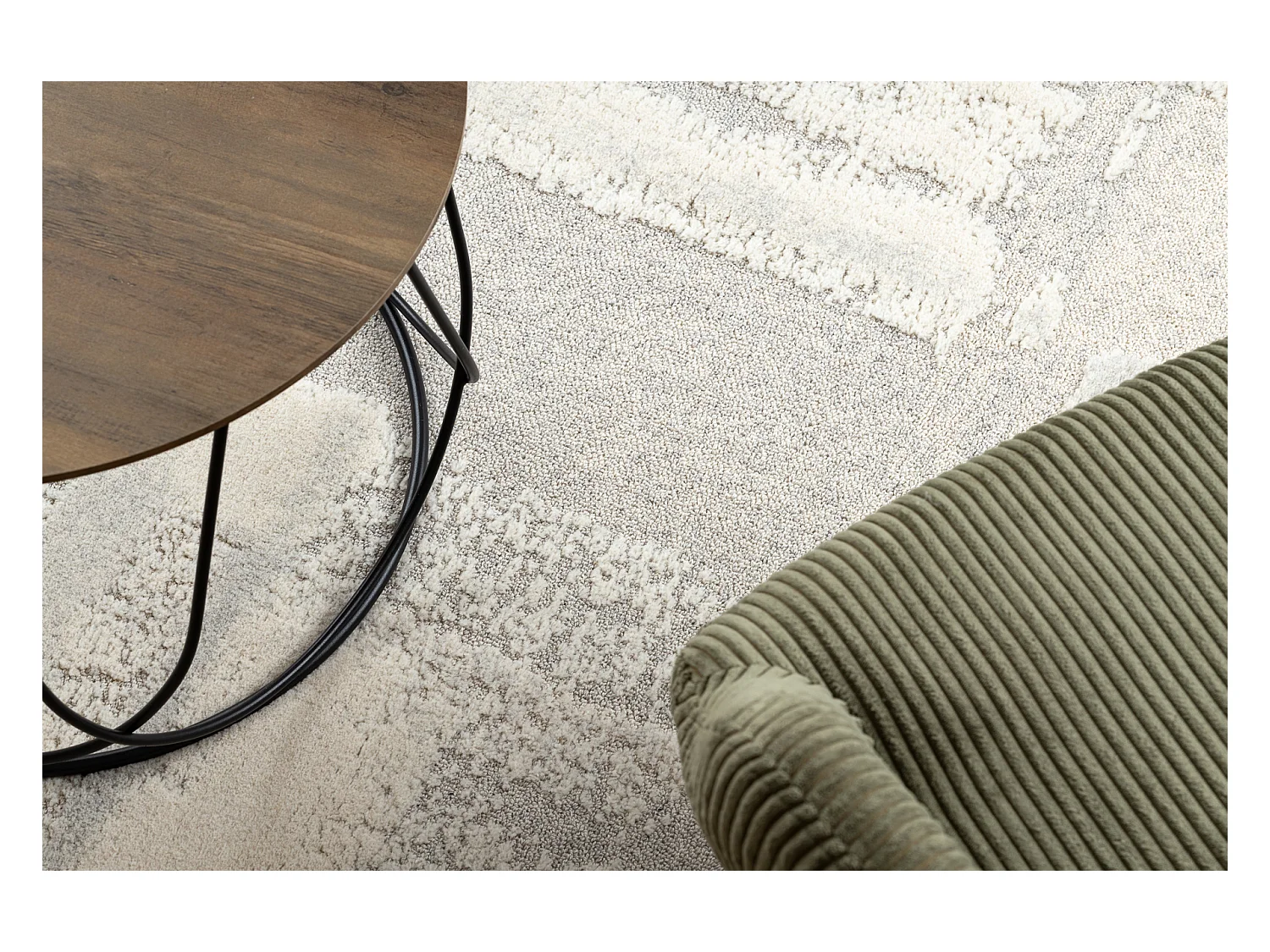 Moquette en laine FLUX 461.43.AE110 OSTA - Géométrique, structurelle 160x230 cm