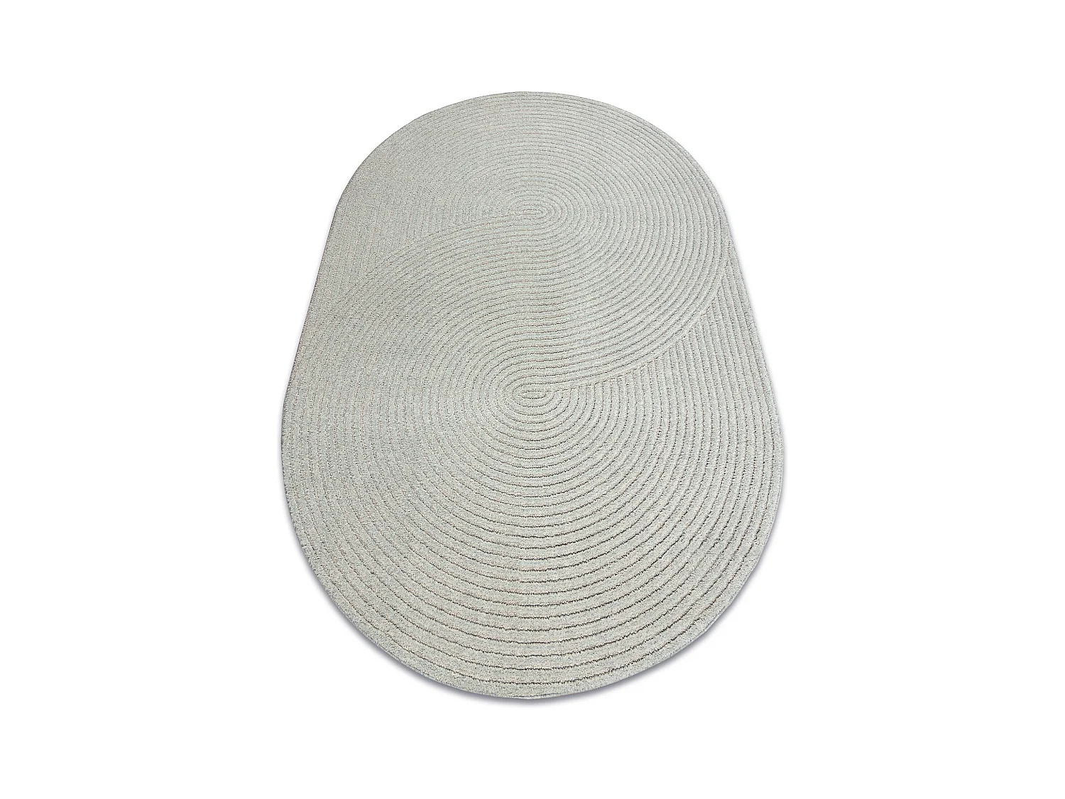 Moquette en laine FLUX ovale 461.67.AE503 OSTA - Géométrique, struct 160x230 cm