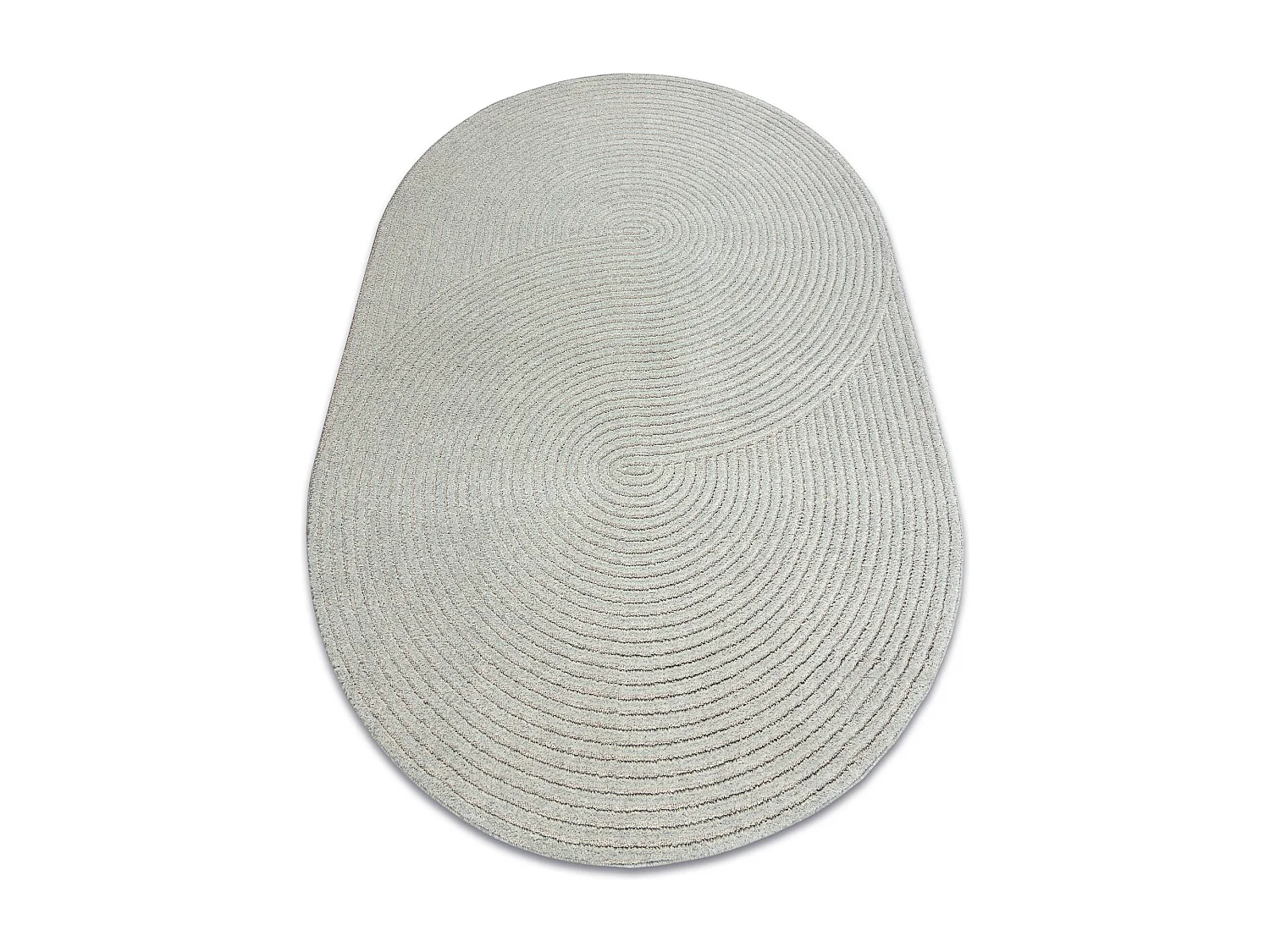 Moquette en laine FLUX ovale 461.67.AE503 OSTA - Géométrique, struct 160x230 cm