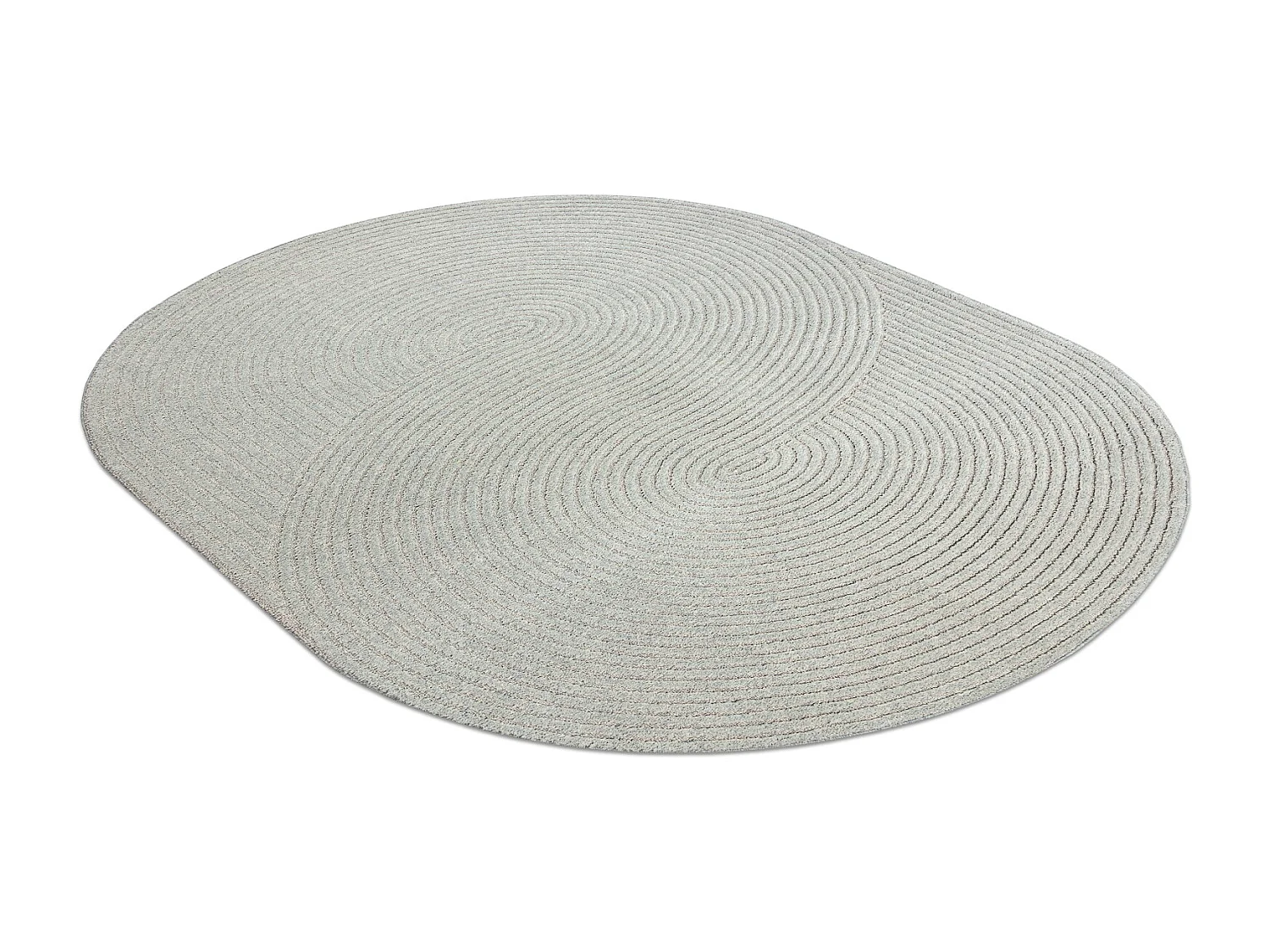 Moquette en laine FLUX ovale 461.67.AE503 OSTA - Géométrique, struct 160x230 cm