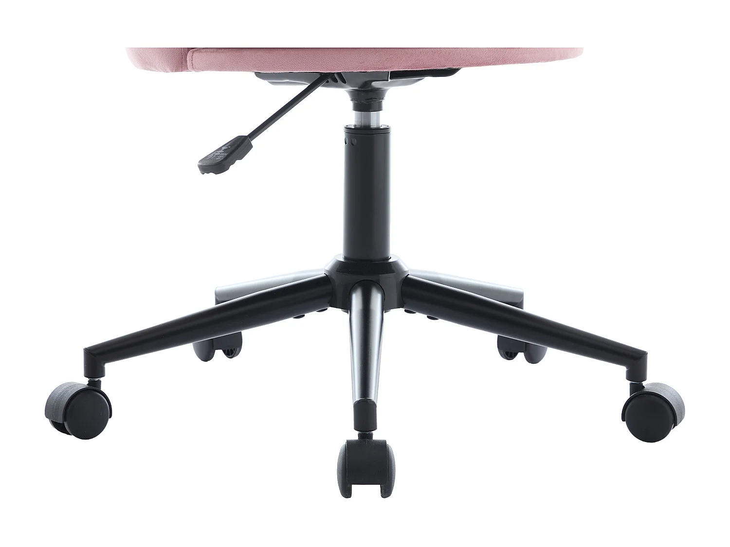 Cadeira de escritório cor-de-rosa, altura ajustável, encosto em forma de pétala