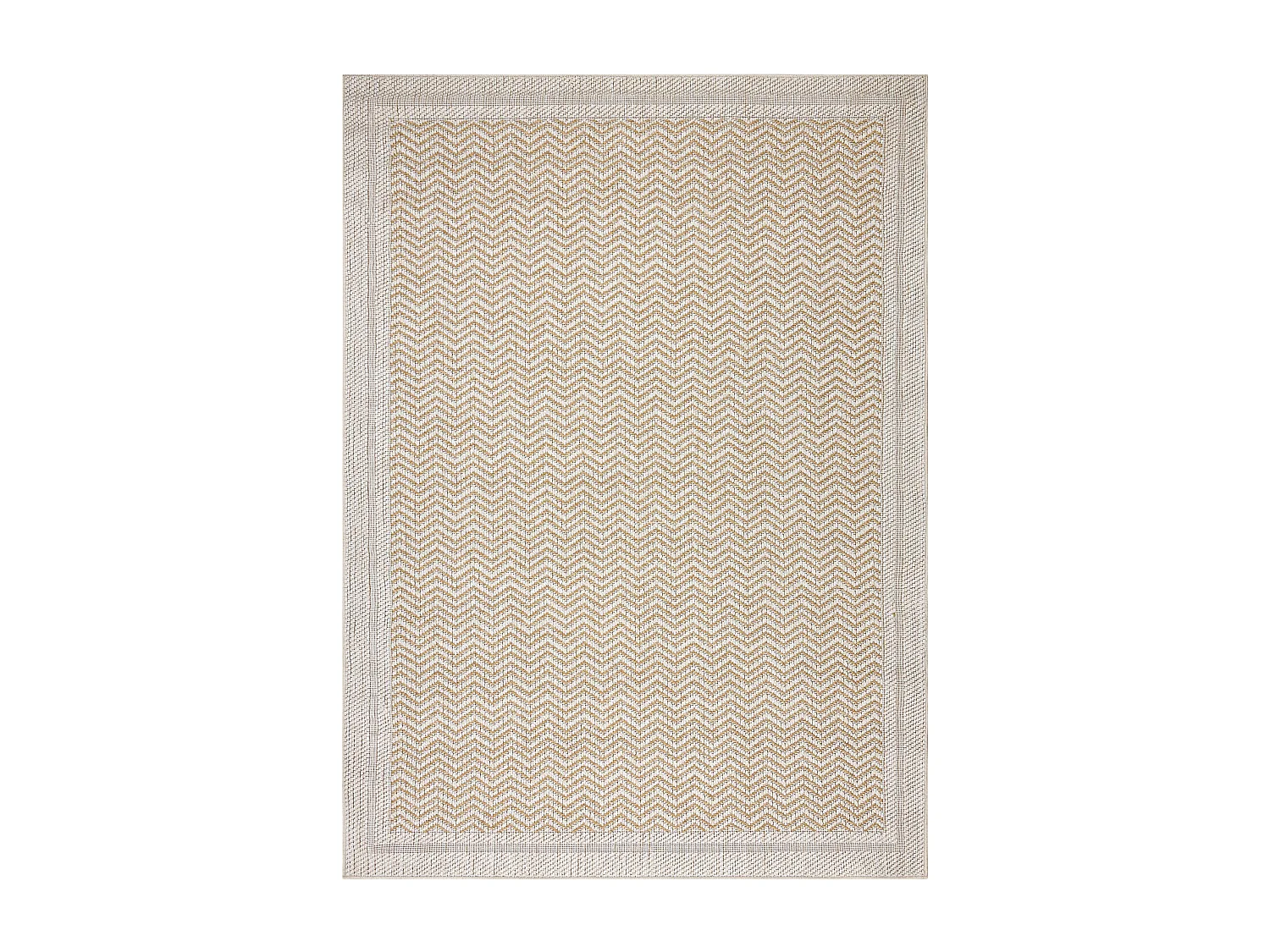 Tapis ORIGI 3739 crème / beige - Cadre, chevron ficelle SISAL tissée 58x100 cm