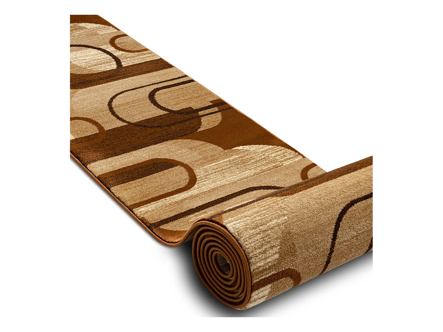 Tapis de couloir ROYAL HE405 GÉOMÉTRIQUE marron / crème 100x530 cm