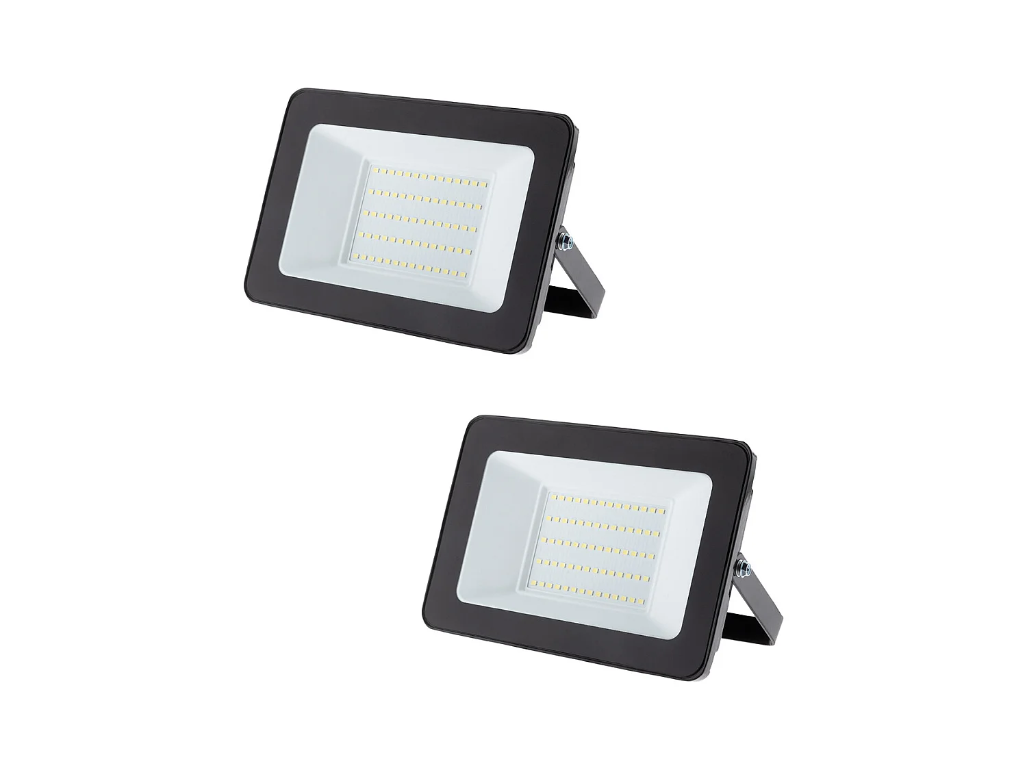 Lot de 2 projecteurs LED chantier 50W 5000lm IP65 - Noir - Zenitech