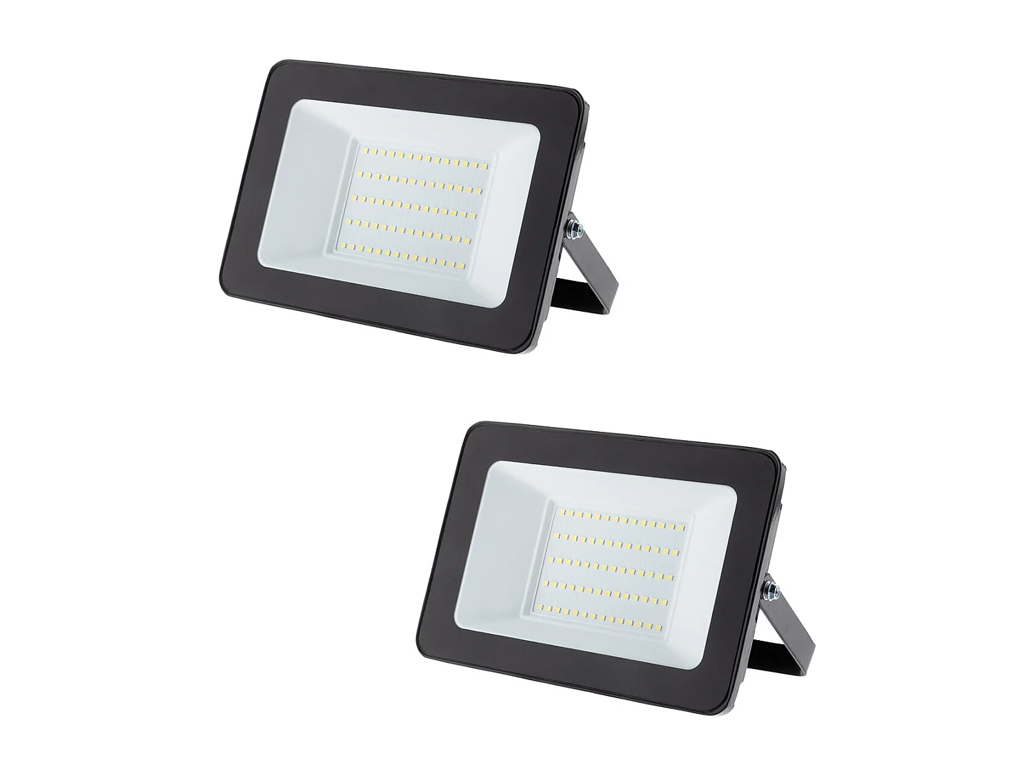 Lot de 2 projecteurs LED chantier 50W 5000lm IP65 - Noir - Zenitech