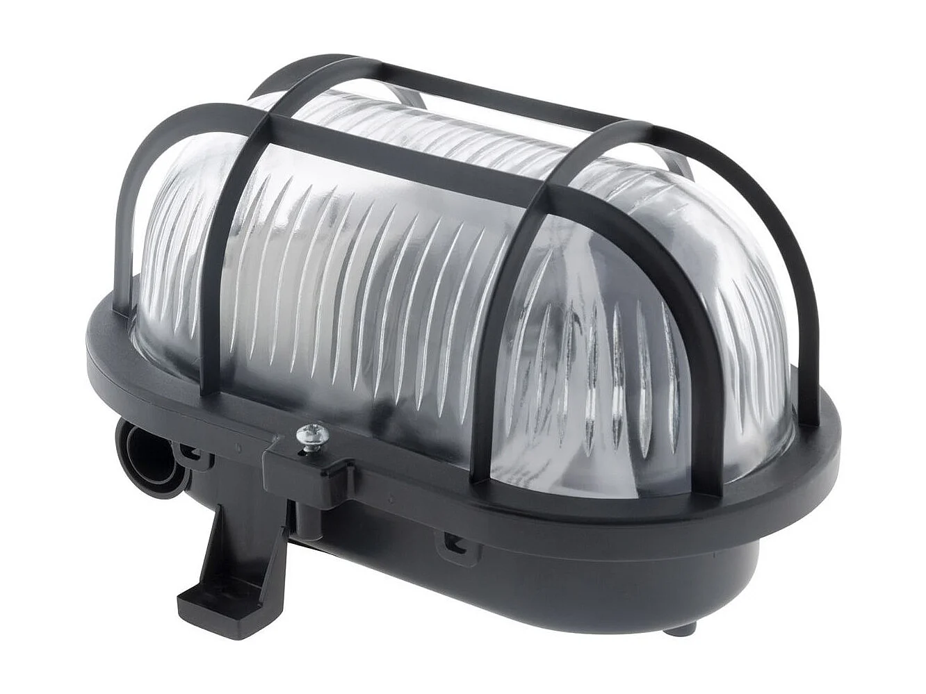 Lot de 2 hublots ovales 60W IP44 E27 Classe II - Noir - Zenitech