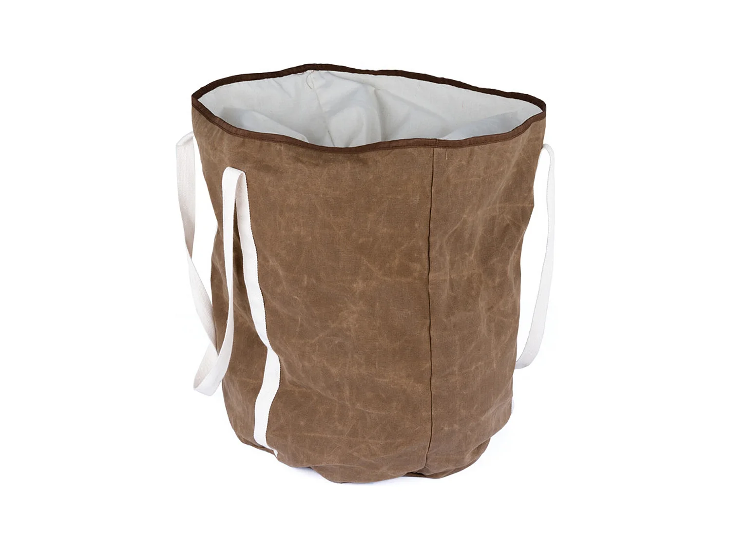 Sac à bûches rond en coton enduit - SACASA