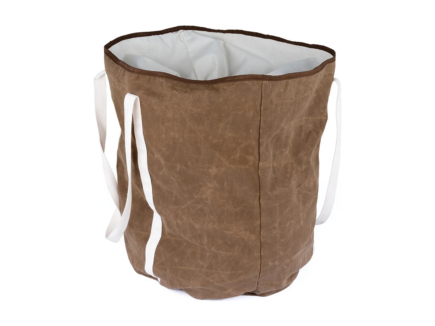 Sac à bûches rond en coton enduit - SOMAGIC