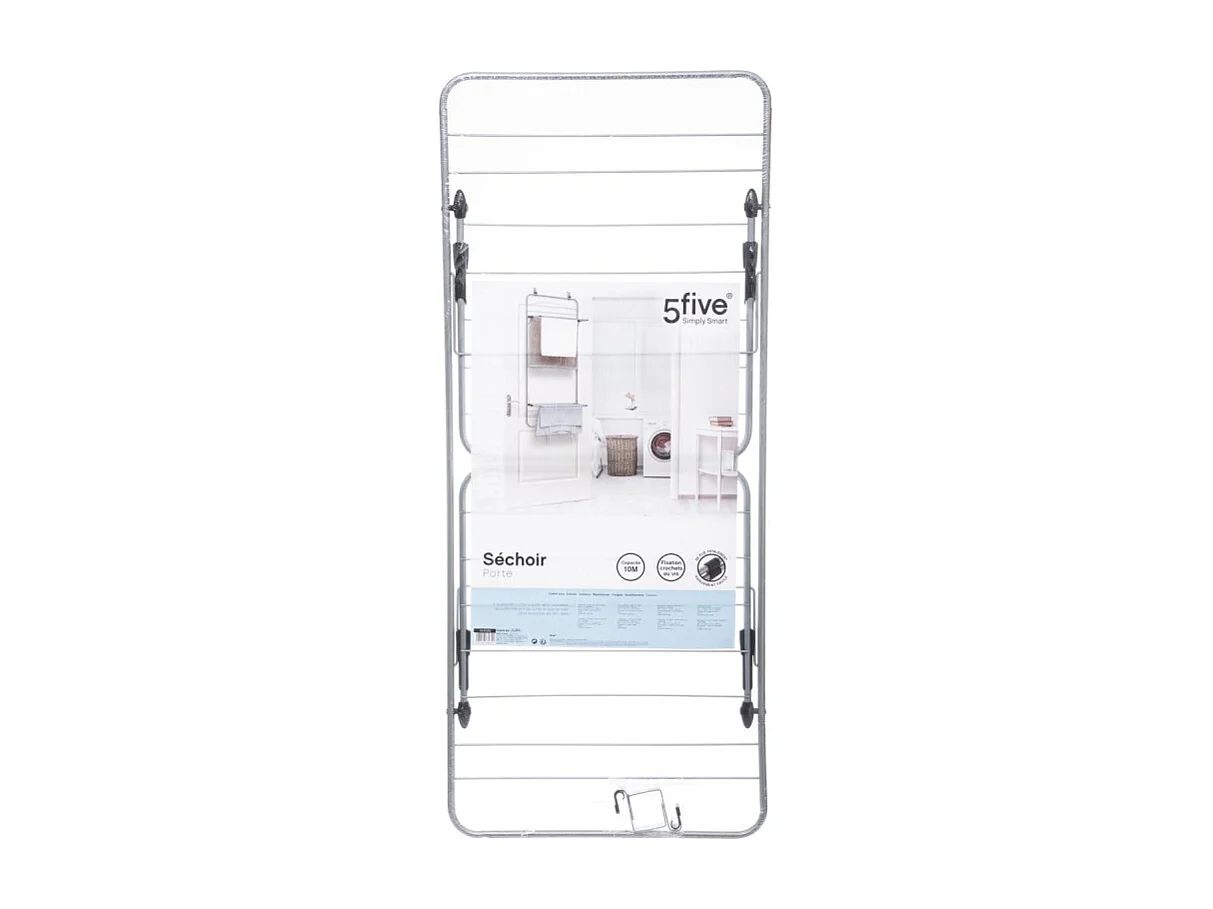 Séchoir pour porte - Gris/Noir - 10 m