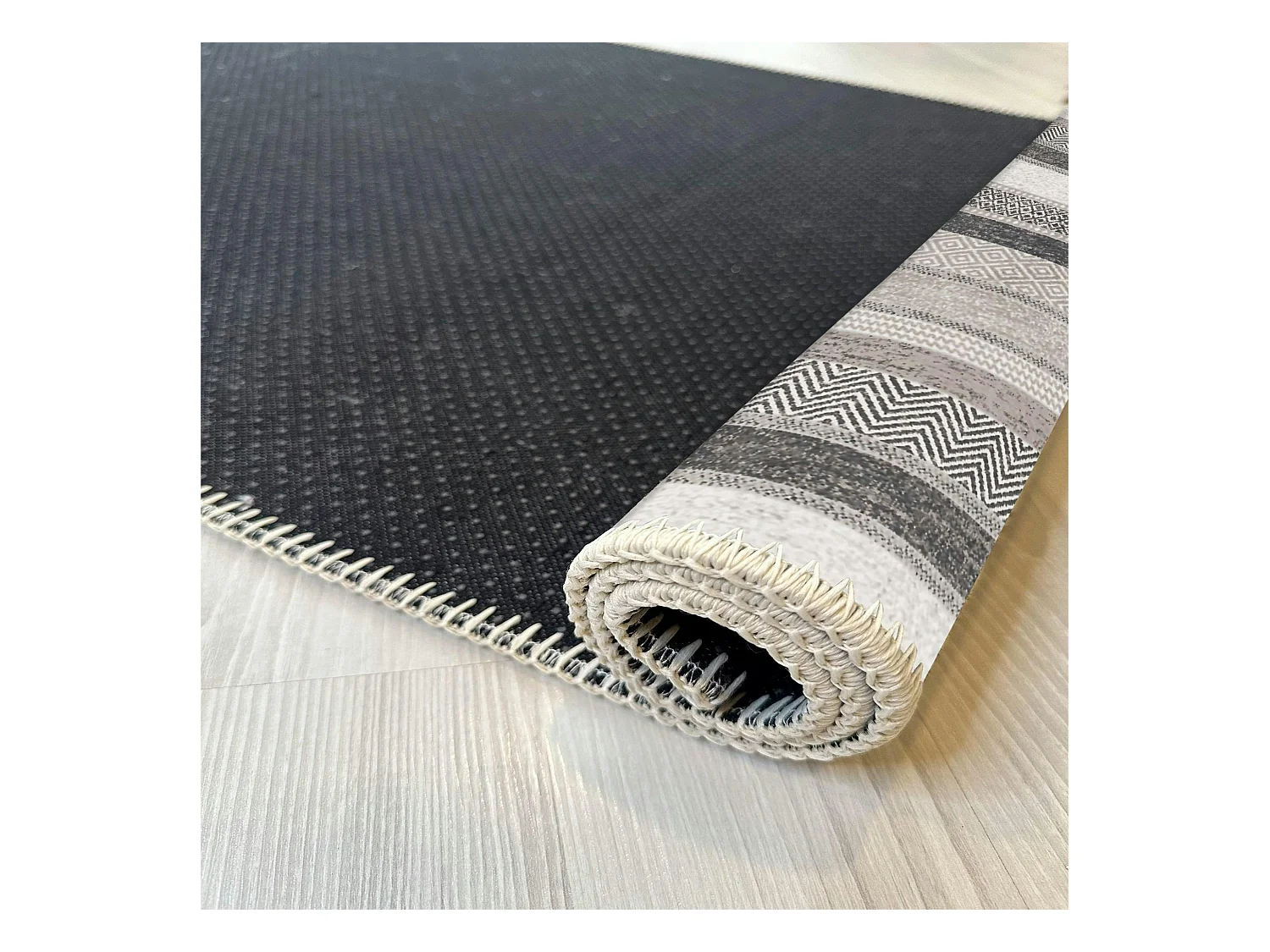 Tapis gris moderne – lignes stylisées, 160x230 cm ISTANBUL