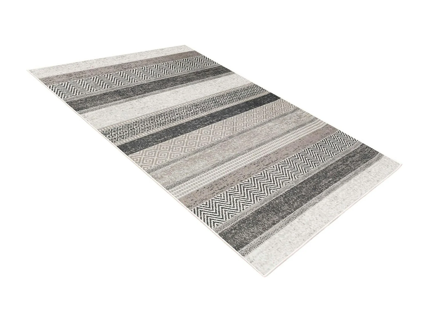 Tapis gris moderne – lignes stylisées, 160x230 cm ISTANBUL