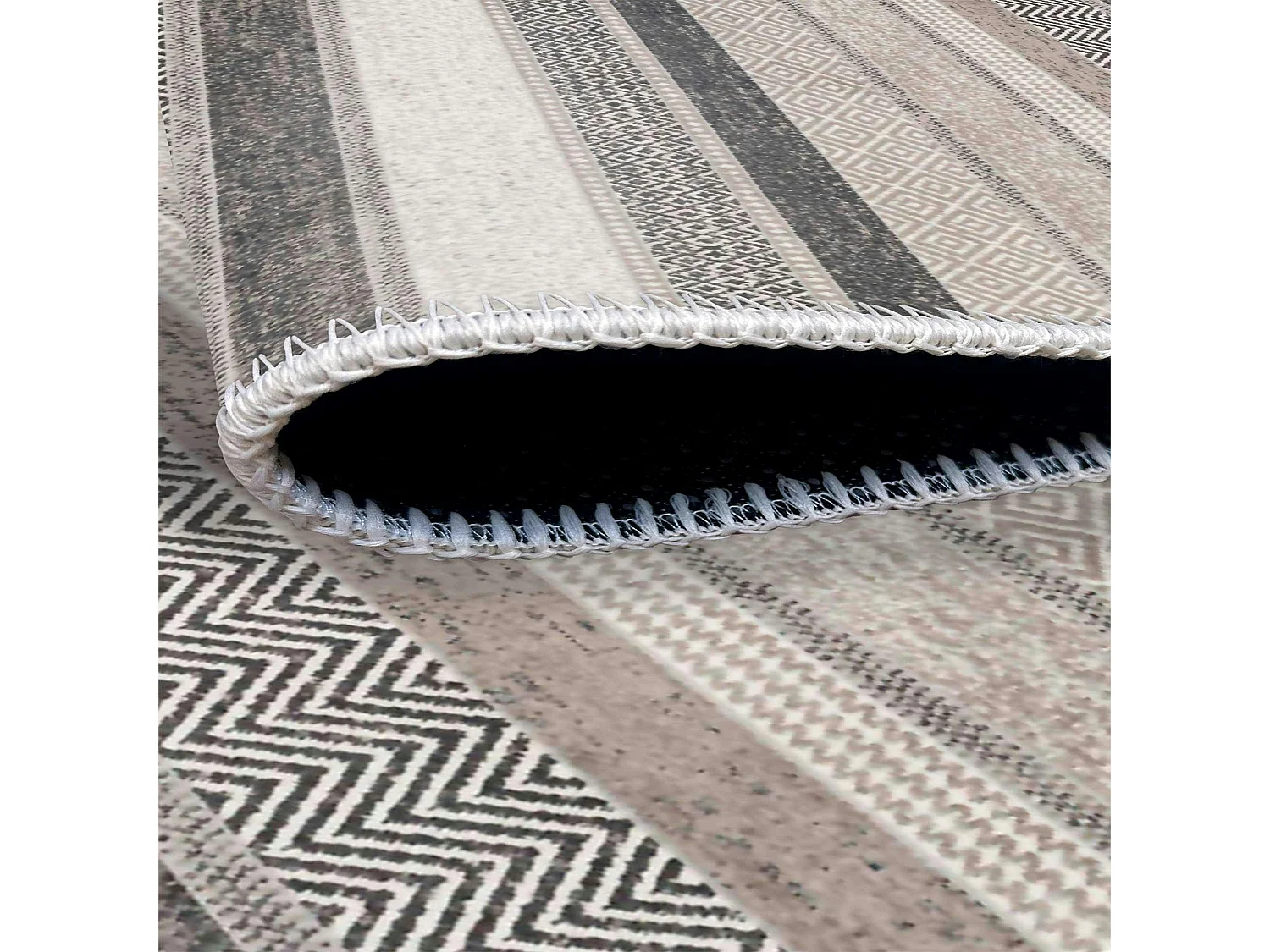 Tapis gris moderne – lignes stylisées, 160x230 cm ISTANBUL