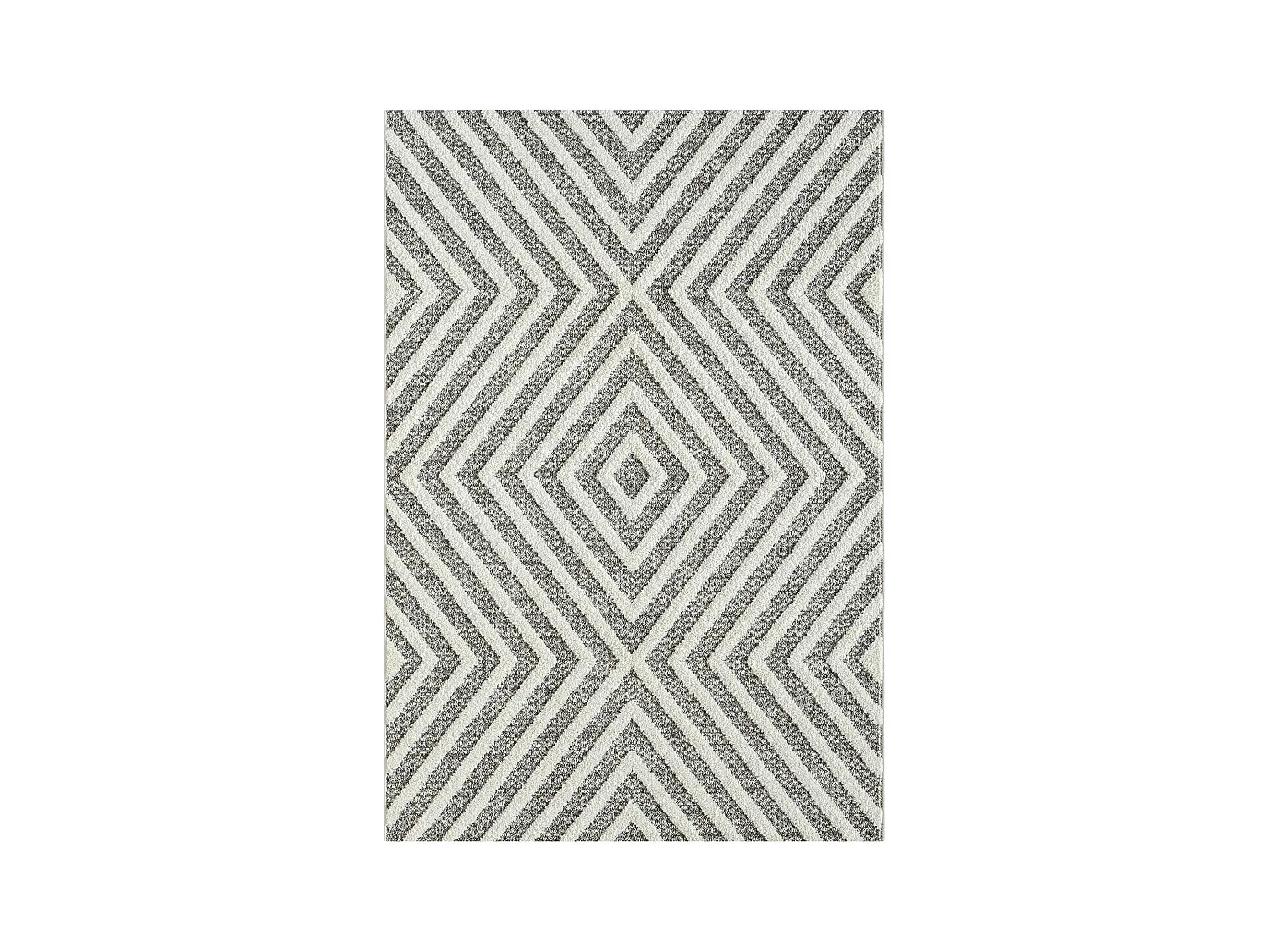 Tapis gris crème – losanges imbriqués, 160x230 cm ISTANBUL