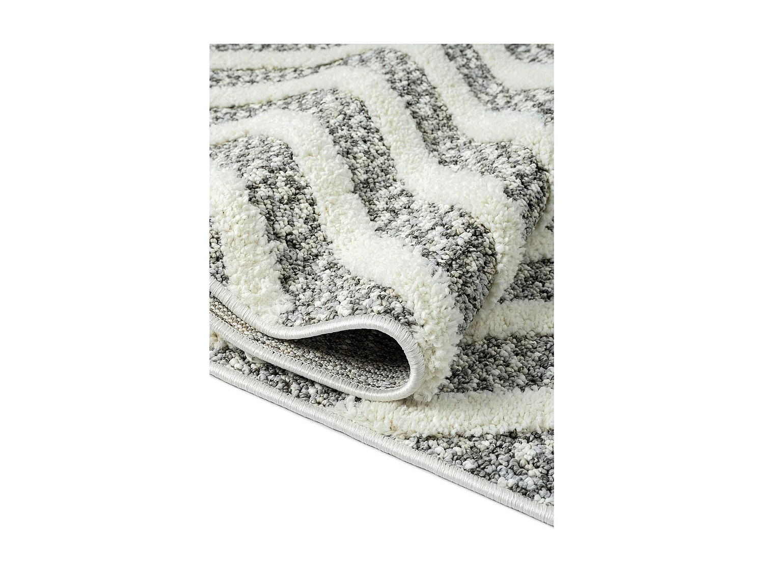 Tapis gris crème – losanges imbriqués, 160x230 cm ISTANBUL