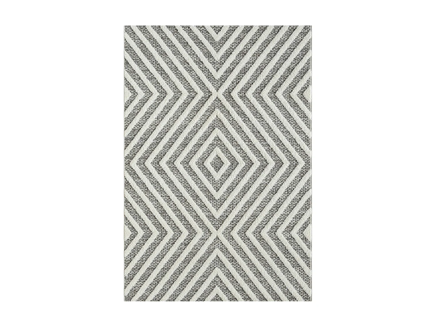 Tapis gris crème – losanges imbriqués, 160x230 cm ISTANBUL