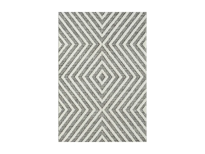 Tapis gris crème – losanges imbriqués, 160x230 cm ISTANBUL