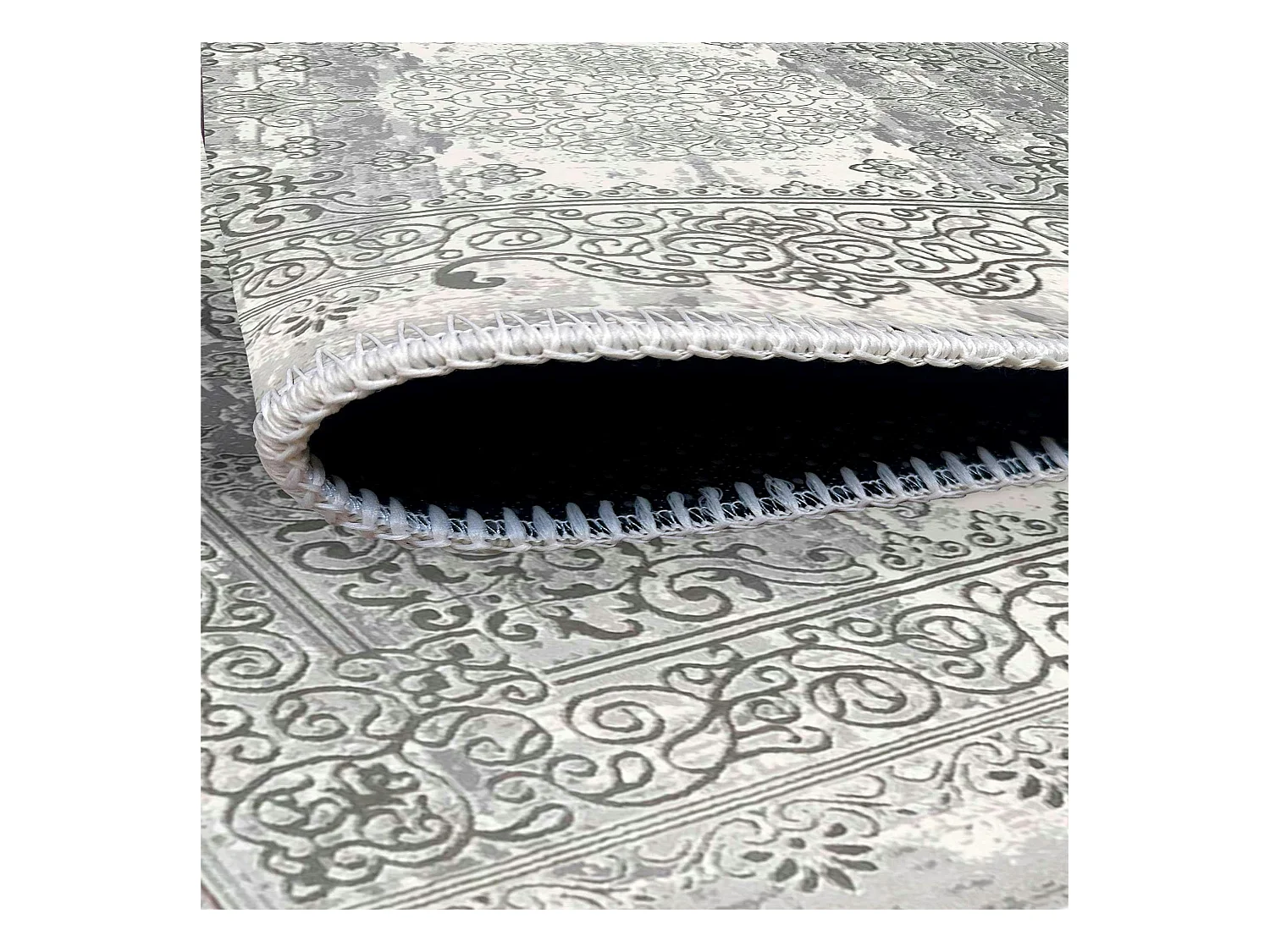 Tapis oriental gris patiné – vintage, 160x230 cm ISTANBUL