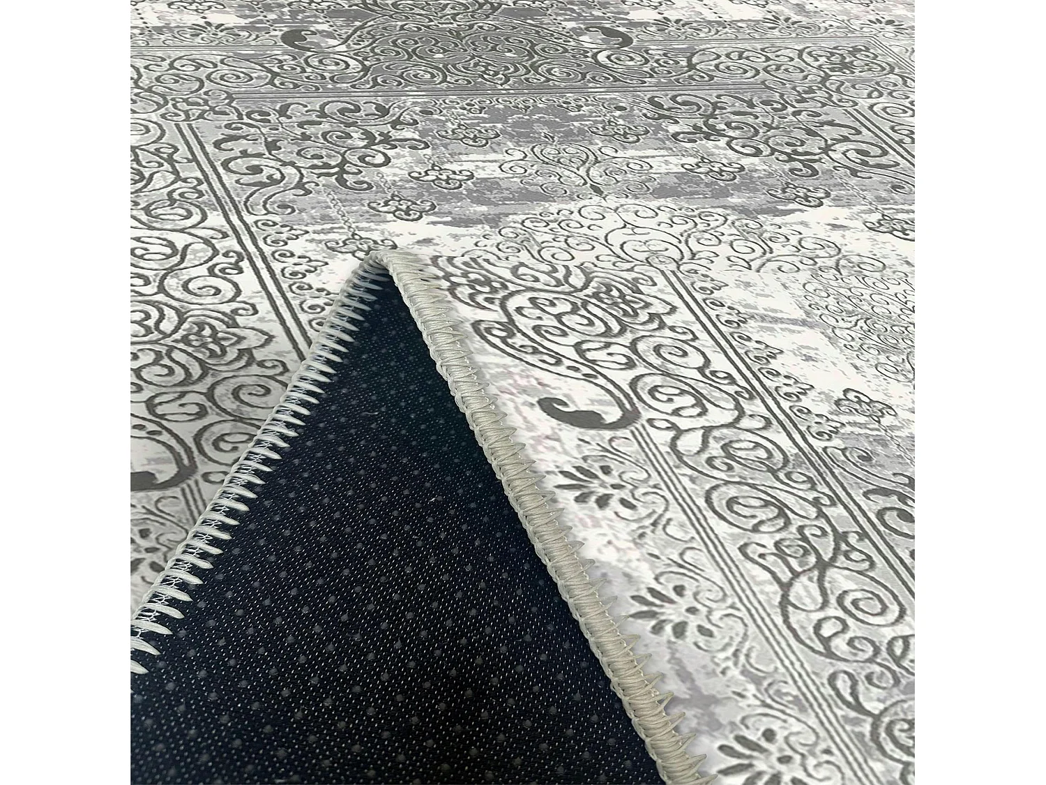 Tapis oriental gris patiné – vintage, 160x230 cm ISTANBUL