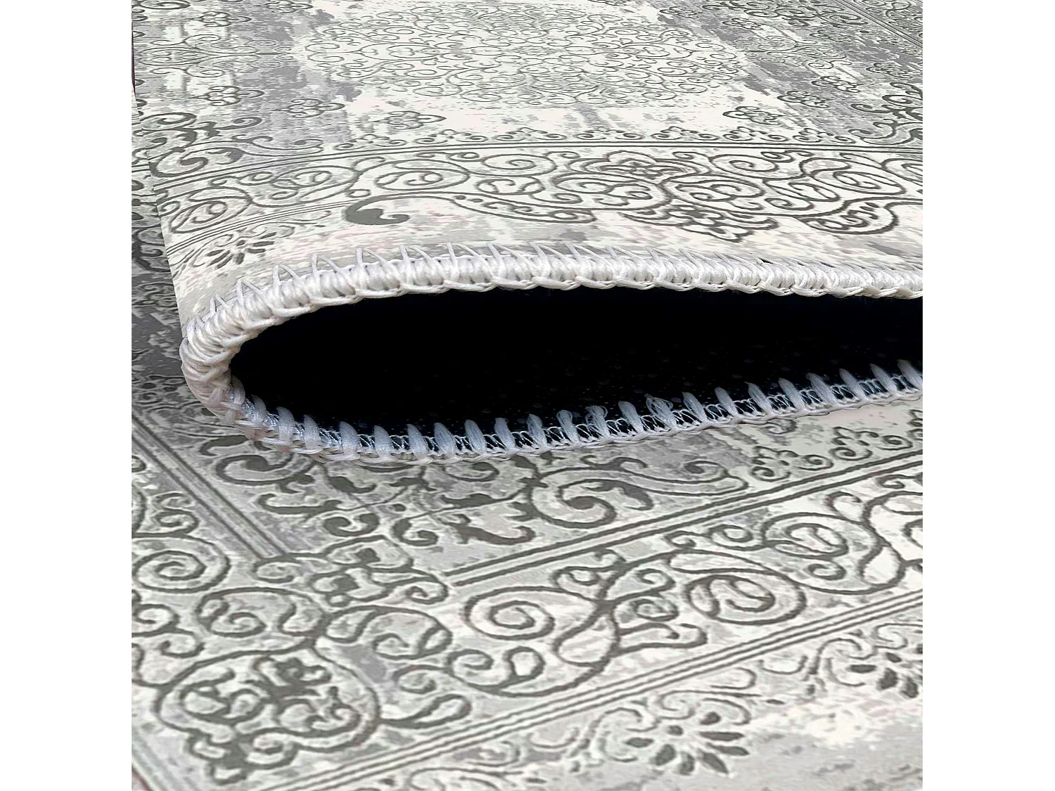 Tapis oriental gris patiné – vintage, 160x230 cm ISTANBUL