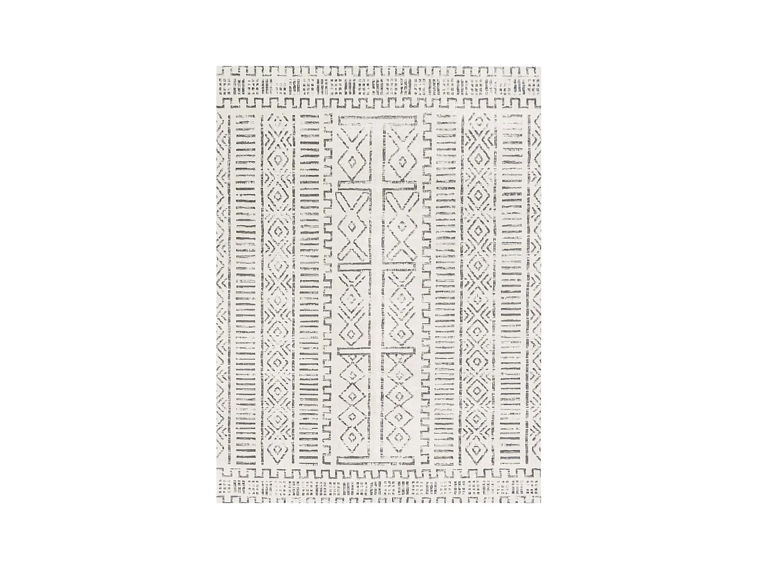 Tapis écru contrasté – motifs graphiques, 160x230 cm ISTANBUL
