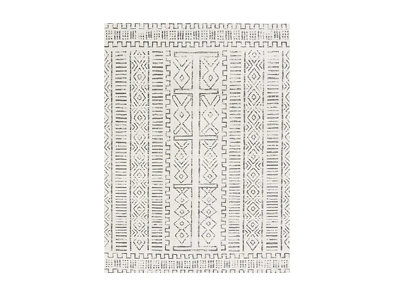 Tapis écru contrasté – motifs graphiques, 160x230 cm ISTANBUL