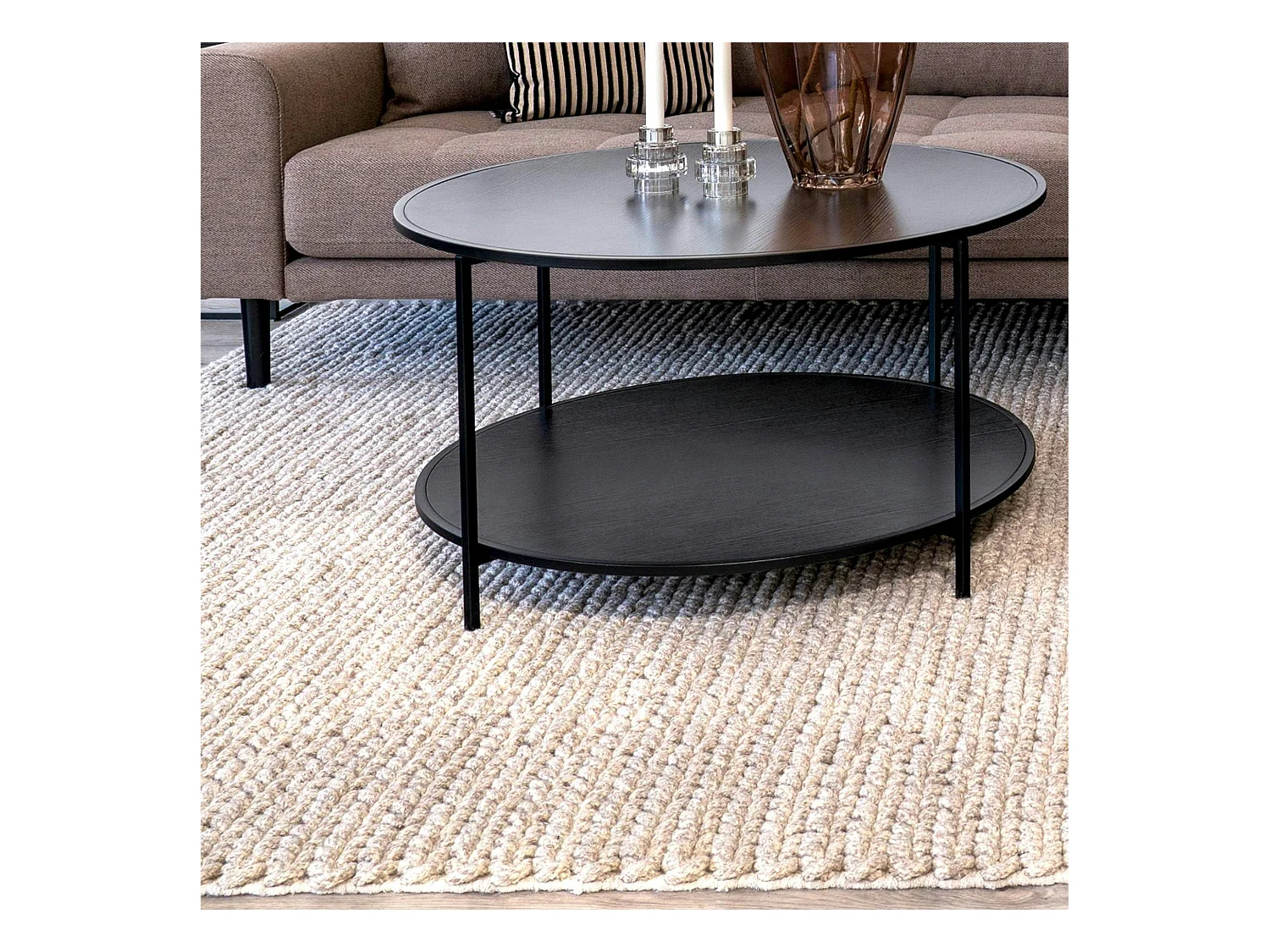 Tapis écru en laine tressée main 160x230 cm FEZ