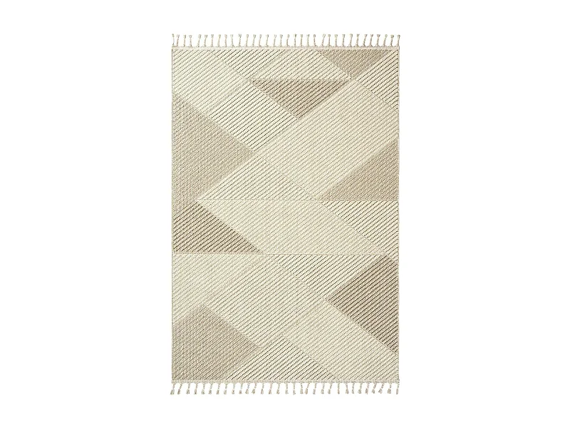 Tapis de salon beige – motif chevrons, 120x180 cm ISTANBUL