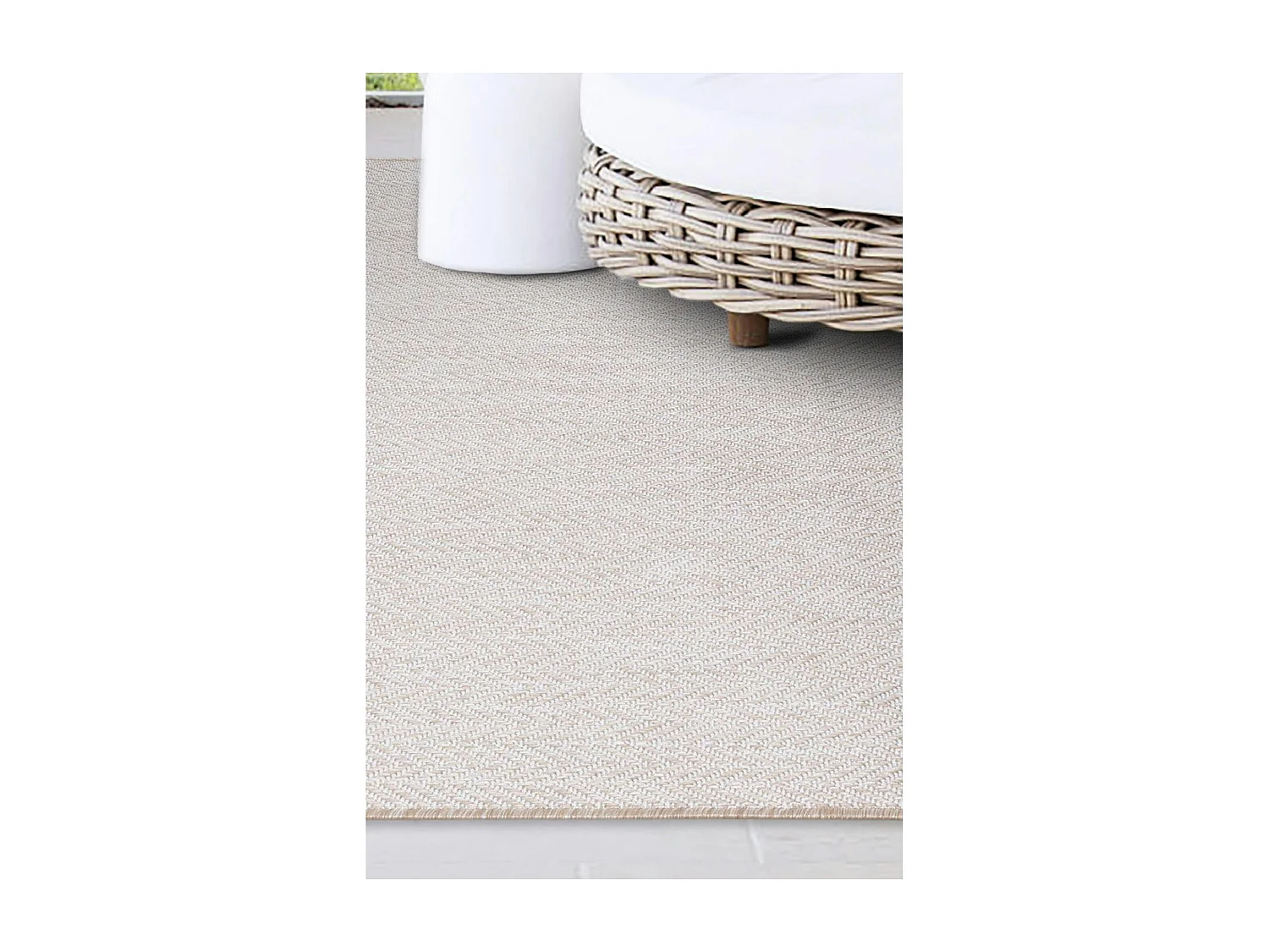 Tapis de salon écru – motif chevron, 200x290 cm ISTANBUL